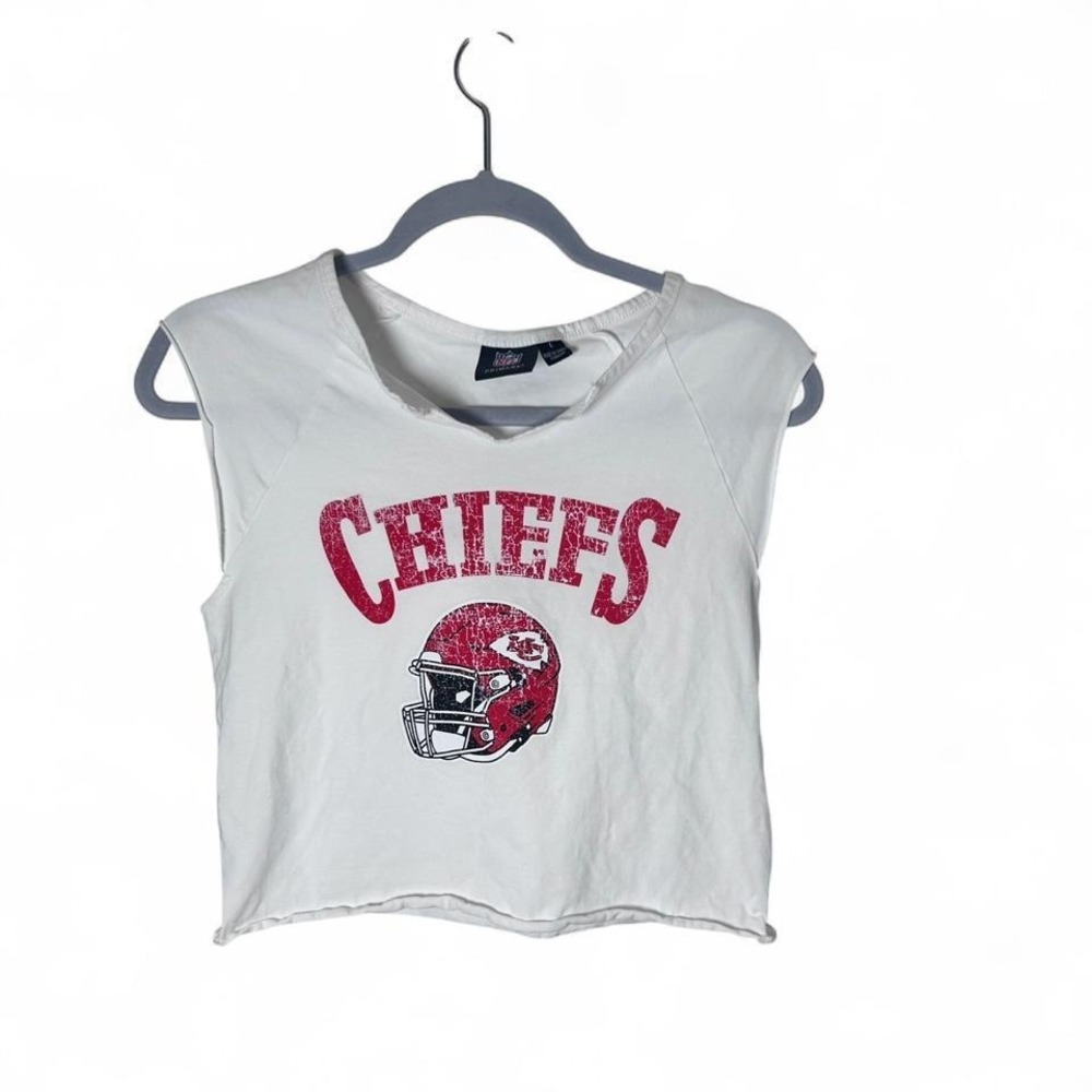 Kansas City‎ Chiefs white cropped top Size L #NFL #gridiron